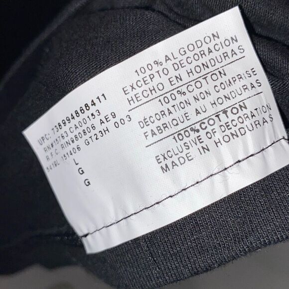 Champion Men's Black Crew Neck Short Sleeve Spell Out Logo Graphic T-shirt Large - Picture 8 of 9